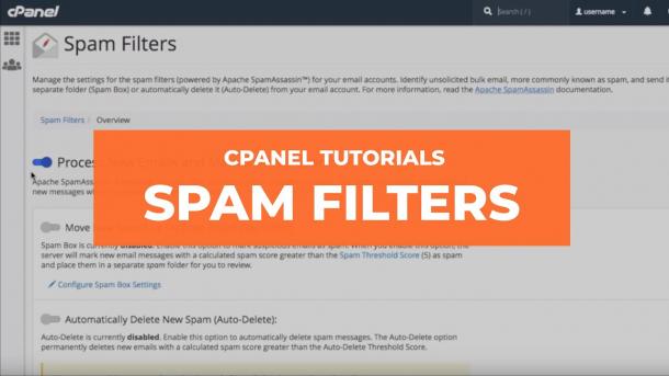 Como usar la funci�n de Spam Filters o Filtros de Spam en CPANEL